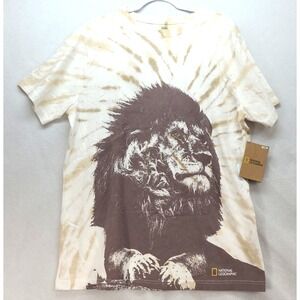 National Geographic Mens‎ Large T Shirt Tie Dye Lion